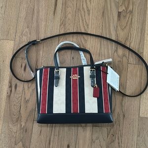 Coach New York Mollie Tote 25 In Signature Jacquard With Stripes womens purse